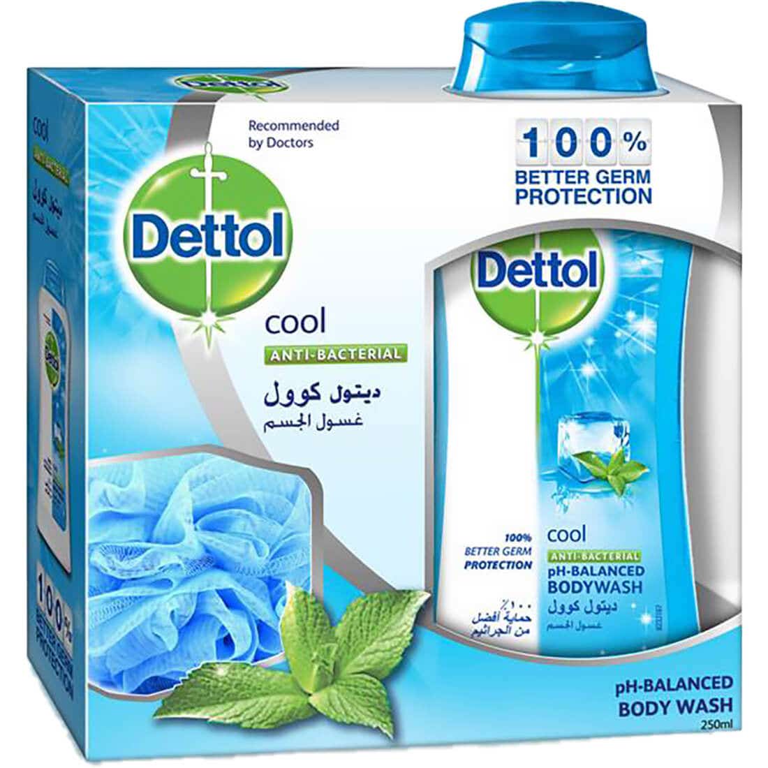 ديتول جل استحمام كوول + ليفة 250 مل