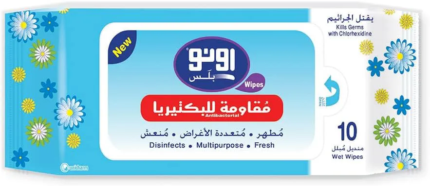 اونو بلس مناديل مبلة مقاومة للبكتيريا 60 منديل