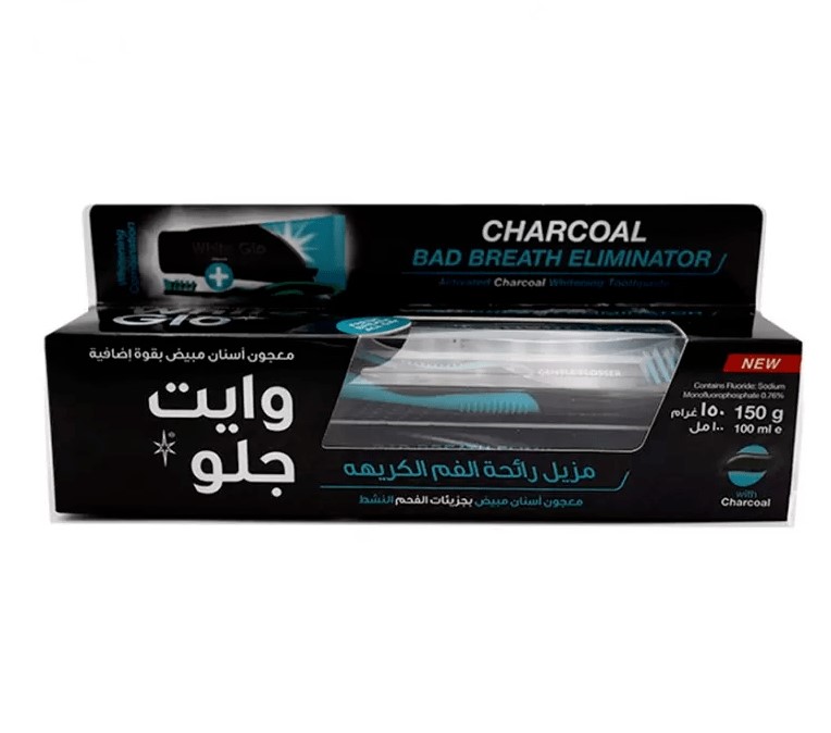 وايت جلو معجون فحم لازالة الرائحة الكريهة 100 مل