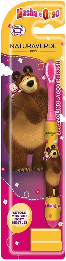 ماشا فرشة اسنان اطفال قطعة واحدة مع غطاء 122931