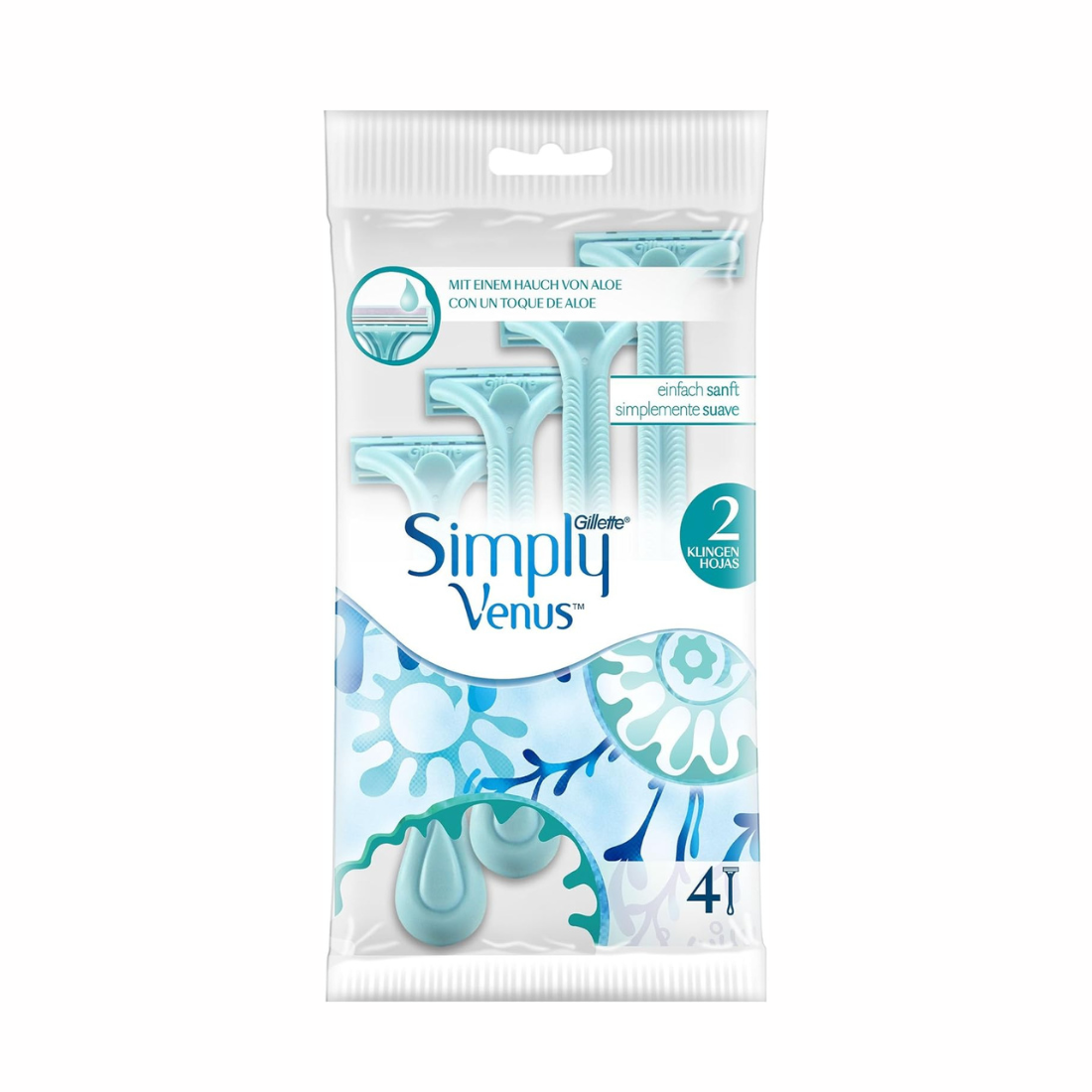 جيليت  فينوس سيمبلي للنساء الاخضر3  6 حبة