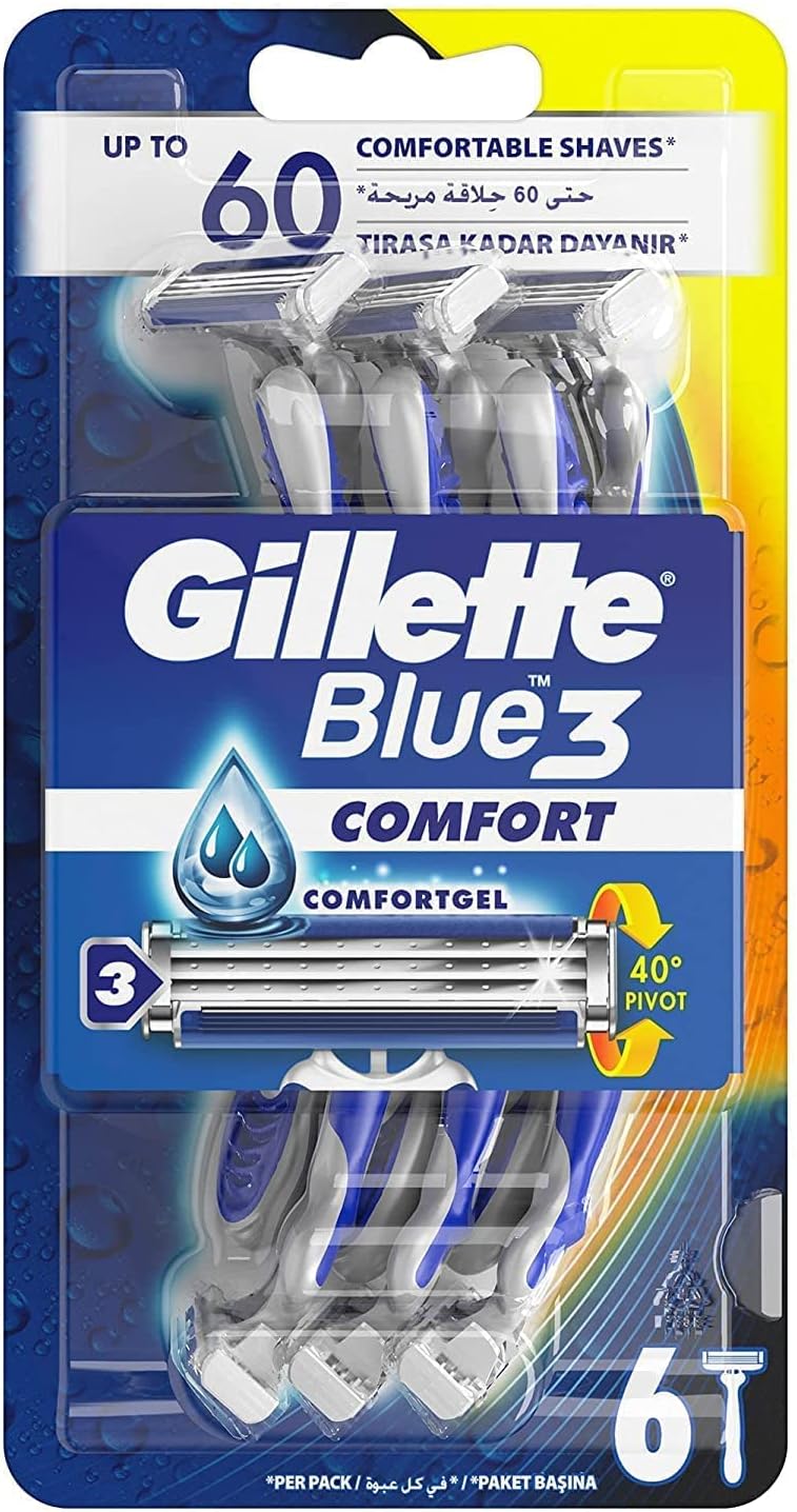 جيليت بلو 3 رجالي كمفورت 6 حبة