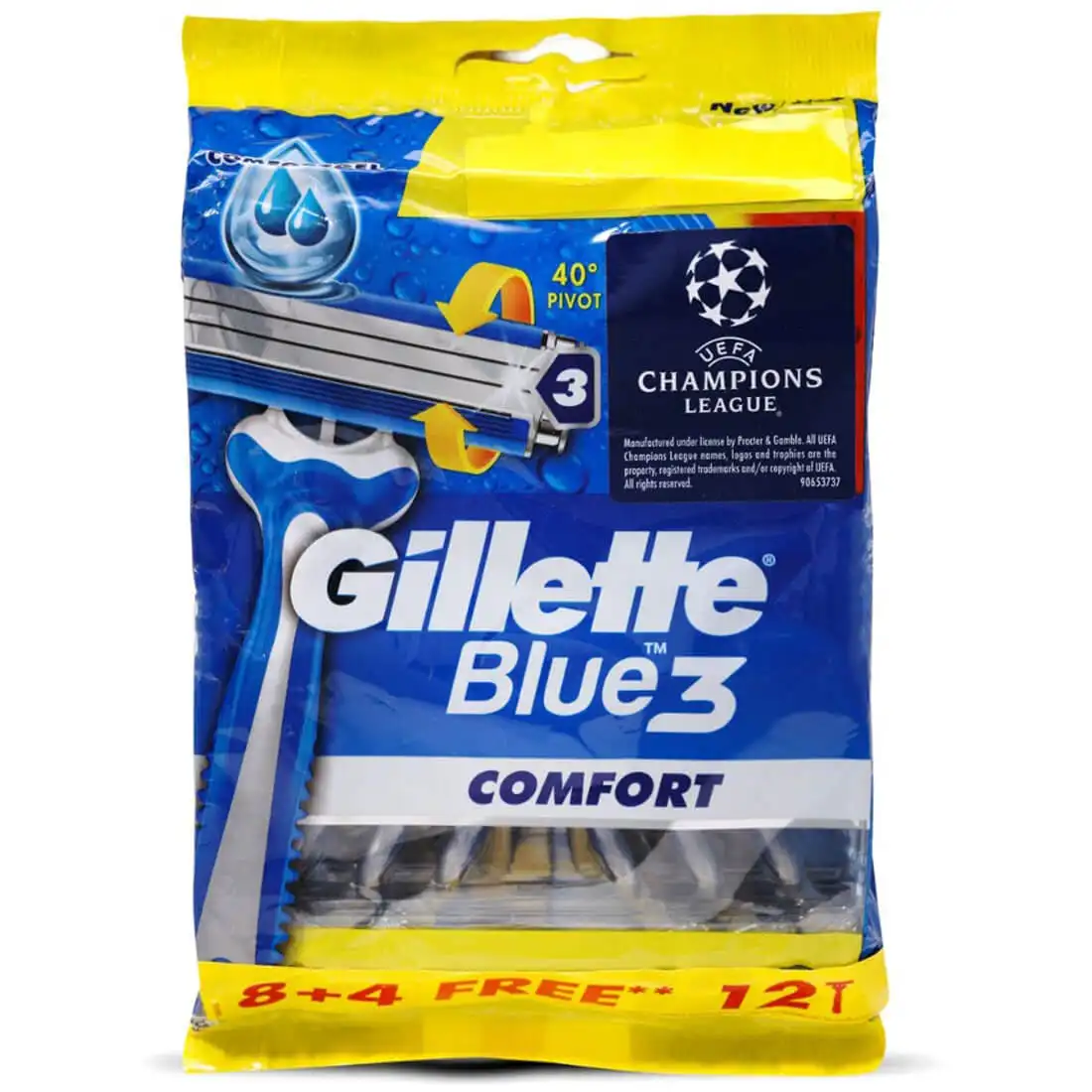 جيليت بلو 3 رجالي كمفورت 8+4 حبة