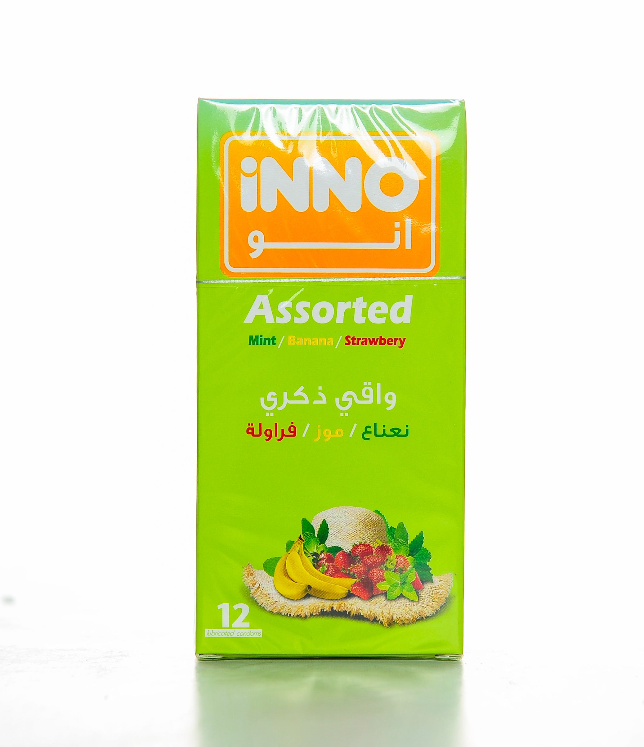 انو واقي ذكري فواكة متنوعة 12 قطعة