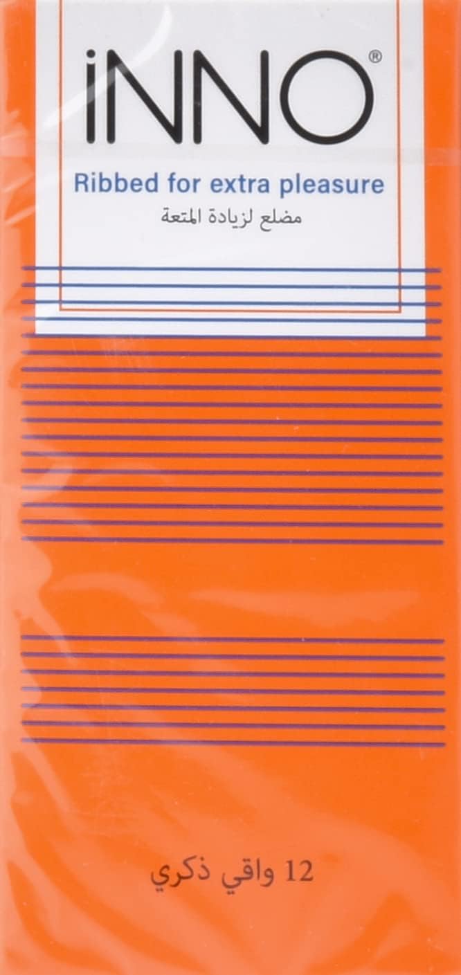 انو واقي ذكري مضلع بدون متعة  12 قطعة