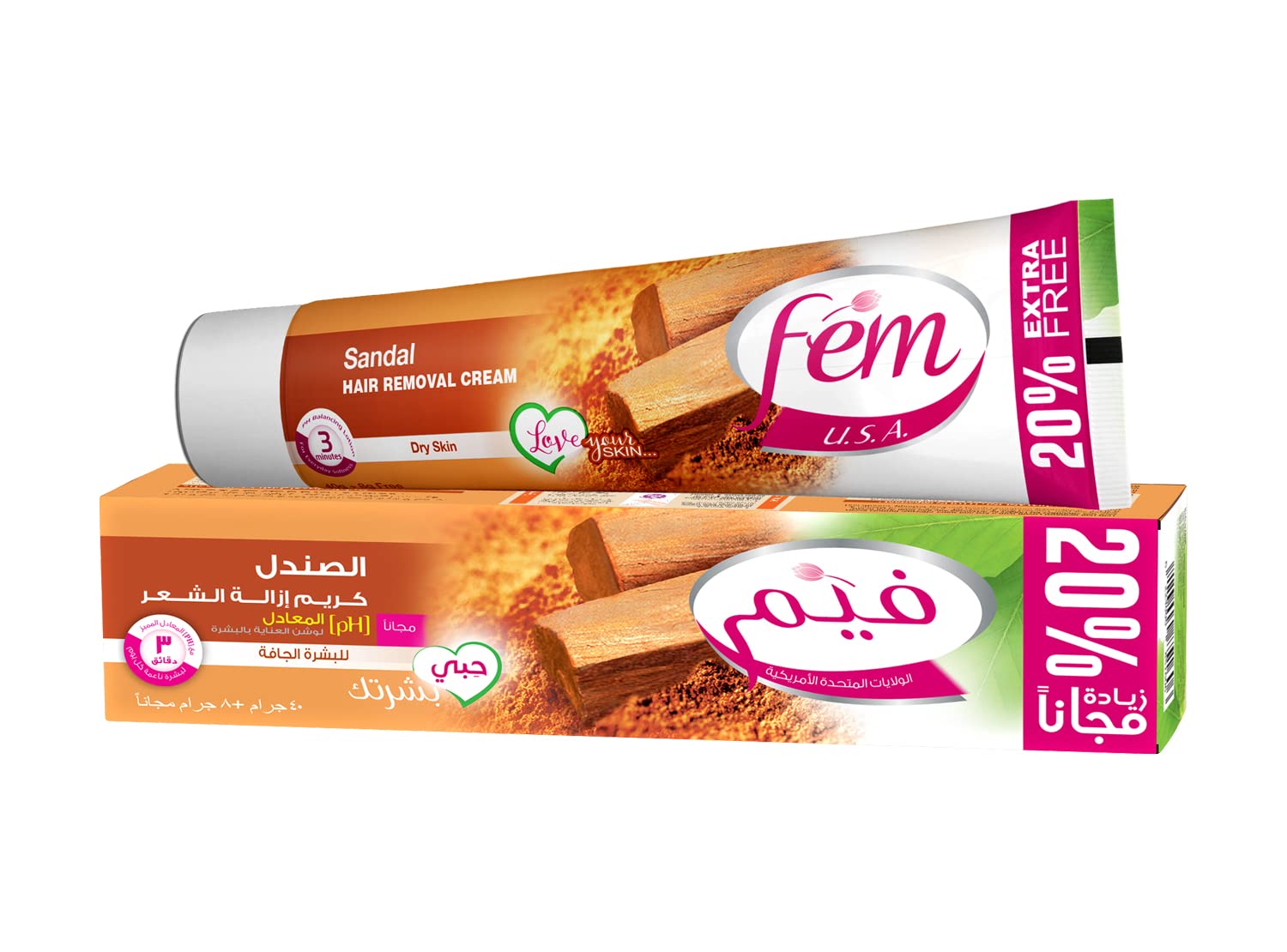 فيم كريم ازالة الشعر بالصندل 1+1 120ج  1521