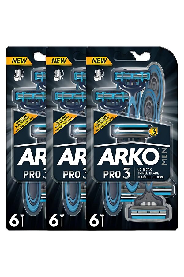 اركو ماكينه حلاقه رجاليه شفرتين 3 حبه