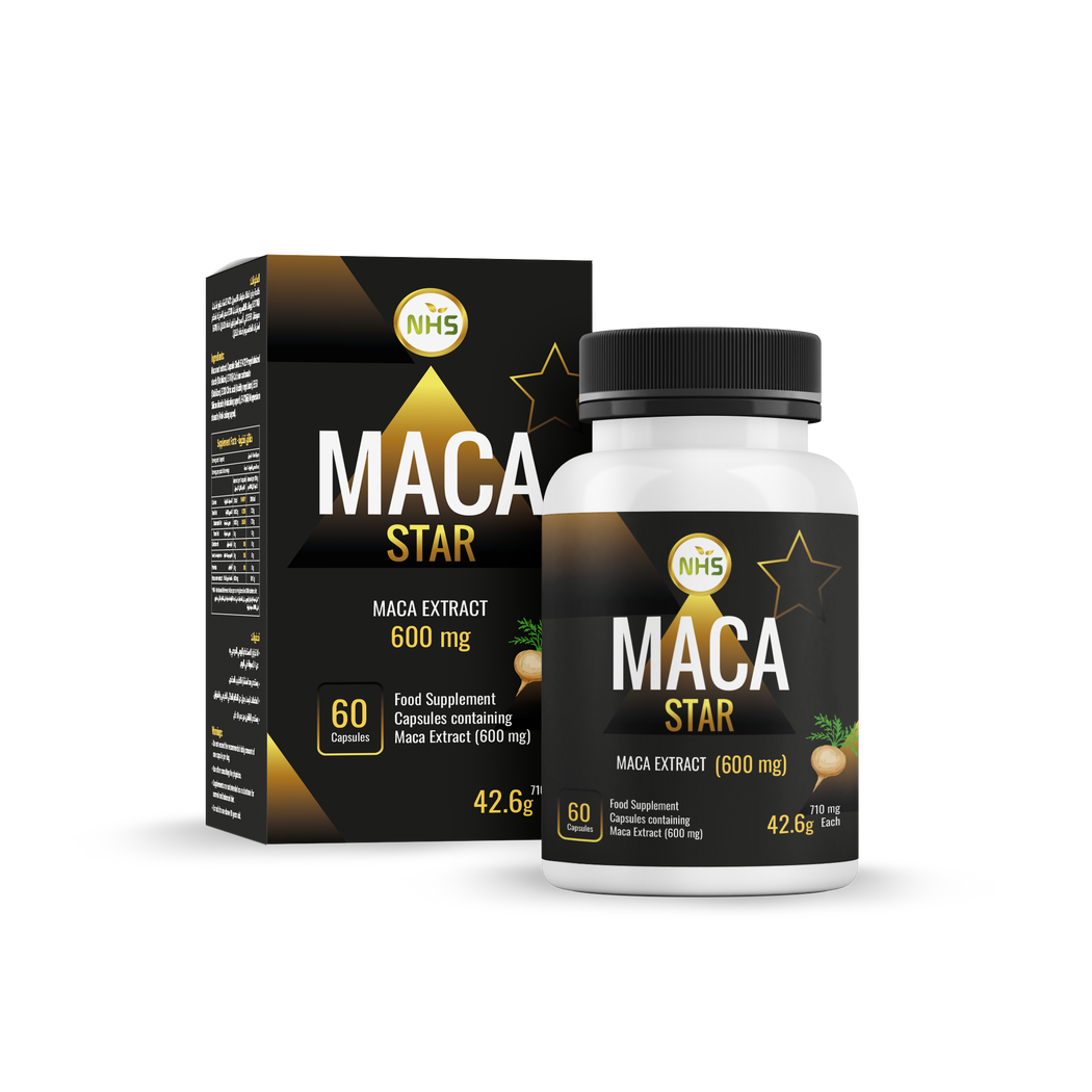ماكا ستار خلاصة جذور الماكا 600 مجم 60 كبسولة