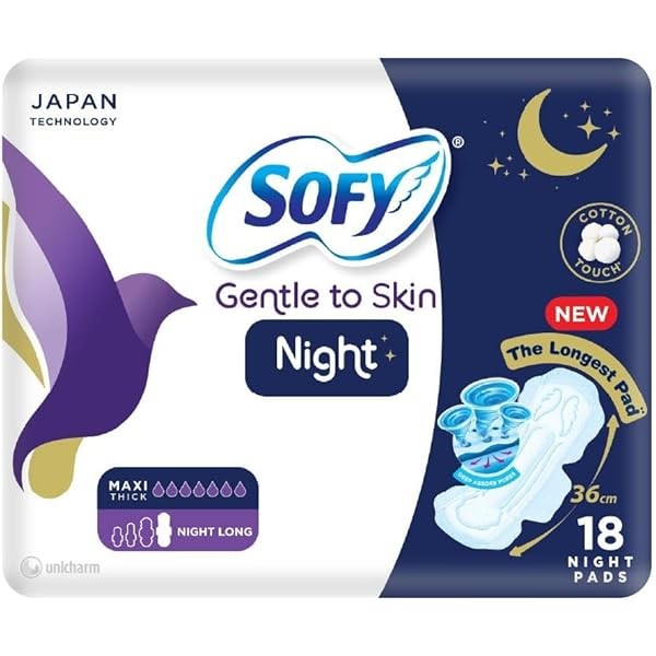 سوفى ليلي مريحة طويلة بالاجنحة 18 فوطة