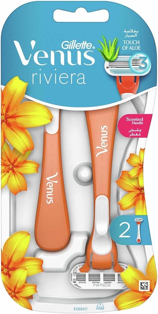 جيليت امواس فينوس ريفيرا نسائي الاصفر 2 حبه