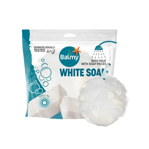 بالمي ليفة شبك بالصابون الابيض حجم كبير