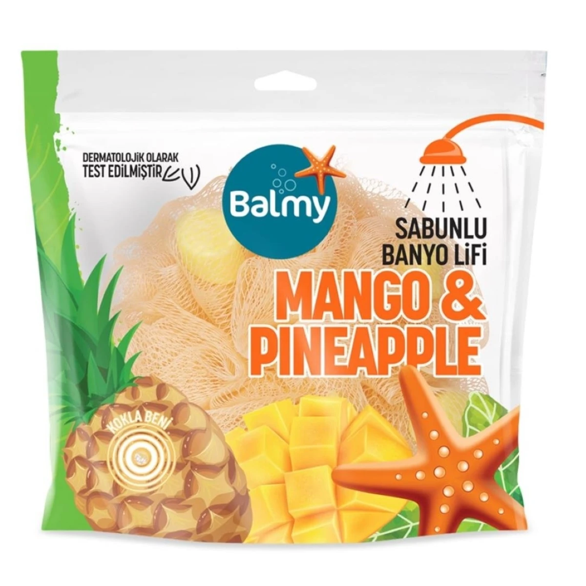 بالمي ليفة شبك بالصابون مانجو واناناس حجم كبير