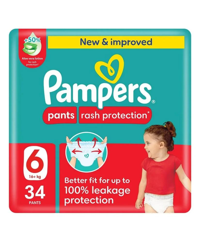 بامبرز كلوت عناية رقم (6) 34 قطعة