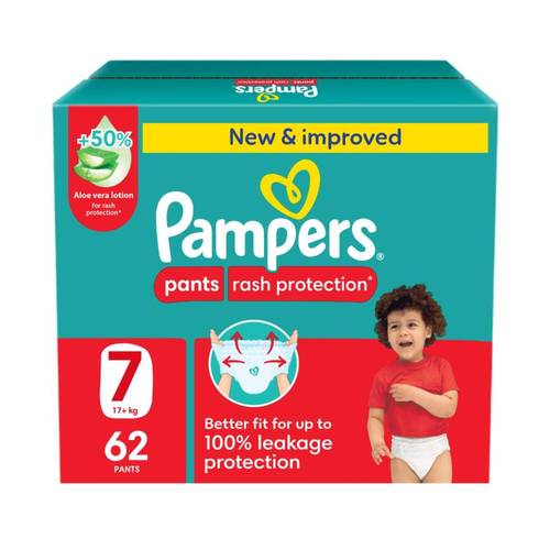 بامبرز صندوق كلوت رقم (7) 62 قطعة