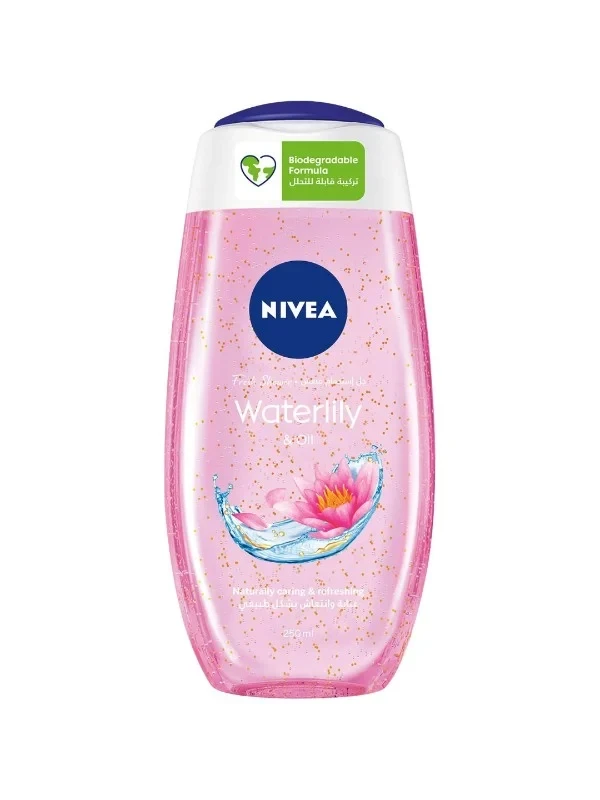 نيفيا جل استحمام حبيبات زيت العناية و زنبق الماء 250 مل